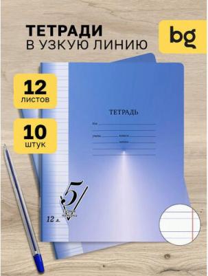 Тетрадь 12 листов, узкая линия "Первая пятерка" – фото 7