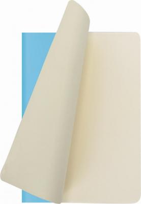 Тетрадь 48 л. в клетку обложка кожзам SoftTouch, сшивка, A5, ГОЛУБОЙ, RAINBOW, 403880 – фото 3