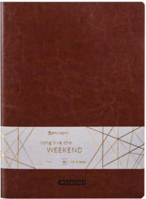 Тетрадь 48 л. в линию обложка гладкий кожзам, сшивка, A5, КОРИЧНЕВЫЙ, VIVA, 403893 – фото 10