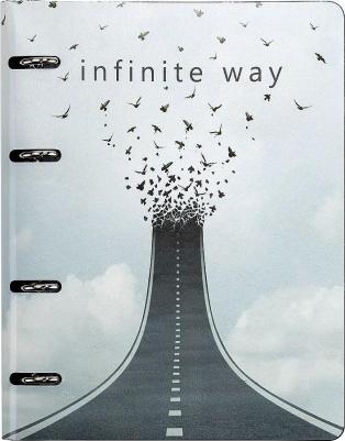 Тетрадь на кольцах А5, 80 л., под кожу, VISTA, "Infinite way", 112132