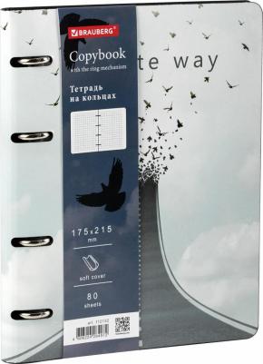 Тетрадь на кольцах А5, 80 л., под кожу, VISTA, "Infinite way", 112132 – фото 12