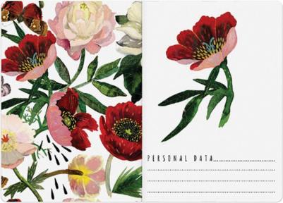 Тетрадь ЕВРО А5 40 л. сшивка, клетка, Soft Touch, фольга, бежевая бумага 70 г/м2, "ПИОНЫ", 7-40-104 – фото 6