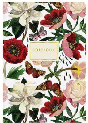 Тетрадь ЕВРО А5 40 л. сшивка, клетка, Soft Touch, фольга, бежевая бумага 70 г/м2, "ПИОНЫ", 7-40-104 – фото 7