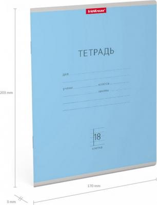Комплект тетрадей школьные ученические Классика голубая, 18 листов, клетка – фото 4