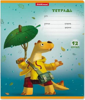 Тетрадь 12 листов, клетка "Динозаврик" – фото 3