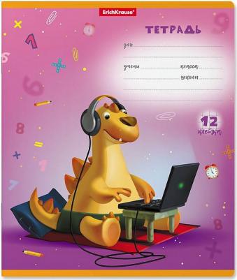 Тетрадь 12 листов, клетка "Динозаврик" – фото 4