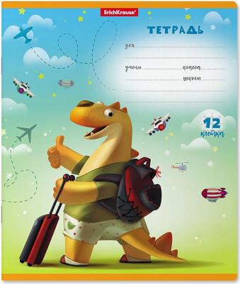Тетрадь 12 листов, клетка "Динозаврик" – фото 7