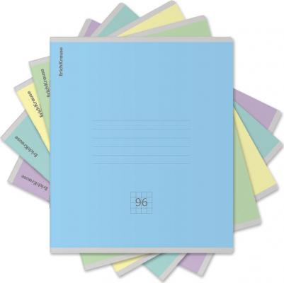 Тетрадь 96 листов в клетку "Классика Visio", обложка мелованный картон, блок офсет, белизна 100%, микс