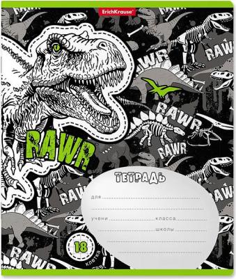 Тетрадь А5+ Dinosaur Park 18 листов в клетку на скрепке (10 штук)