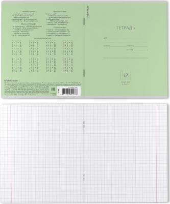 Тетрадь школьная ученическая Классика зеленая, 12 листов, крупная клетка, арт. 35186 – фото 5