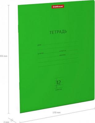 Тетрадь школьная ученическая "Классика. Neon", зеленая, 12 листов, клетка – фото 1