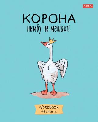 Тетрадь 48 листов в клетку "Гусь-веселюсь №1", обложка мелованный картон, скругленные углы, 5В, Микс – фото 1