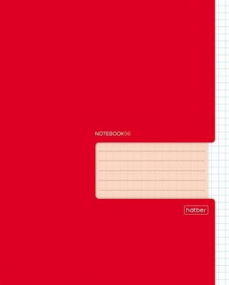 Тетрадь 96 листов, клетка, "Красная" (27565) – фото 2