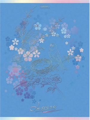 Тетрадь А5, 48 л., скоба, клетка, матовая ламинация, 3D, "Вдохновение", 48Т5лофВ1 – фото 2