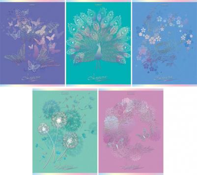 Тетрадь А5, 48 л., скоба, клетка, матовая ламинация, 3D, "Вдохновение", 48Т5лофВ1 – фото 9