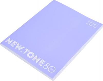 Тетрадь А5 80 л. Premium скоба, клетка, глянцевая ламинация, "NEWtone PASTEL Лаванда", 80Т5лA1_05019 – фото 3
