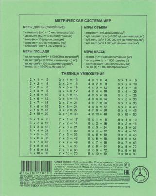 Тетрадь ЗЕЛЁНАЯ обложка 12 листов, офсет, крупная клетка с полями, 12Т5B8 05112, T058091 – фото 5