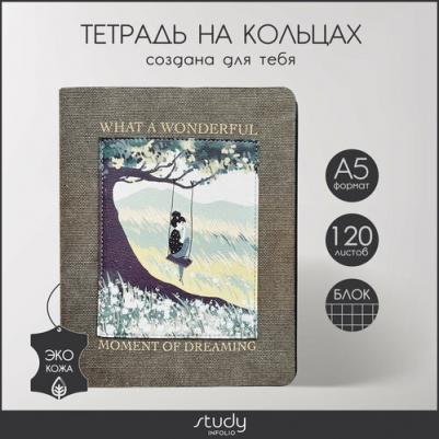 Тетрадь на кольцах Dreaming А5 120 листов в клетку