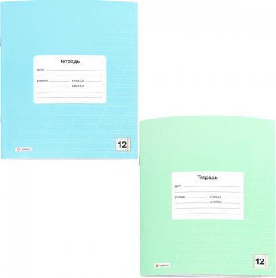 Тетрадь в ассортименте косая линейка 12 л