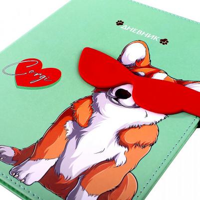 Дневник 1-4 класс 48 л., обложка кожзам, застежка, Корги в Очках, 106210, комплект 2 шт – фото 5