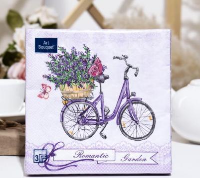 Салфетки бумажные путешествие в прованс 33х33 3сл 20л