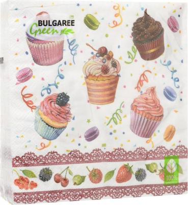 Салфетки бумажные Десерт трехслойные 33х33 см 20 шт – фото 3