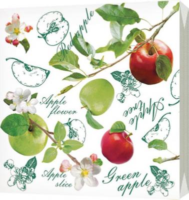 Салфетки бумажные Наливные яблоки трехслойные 33x33 см 20 шт – фото 3