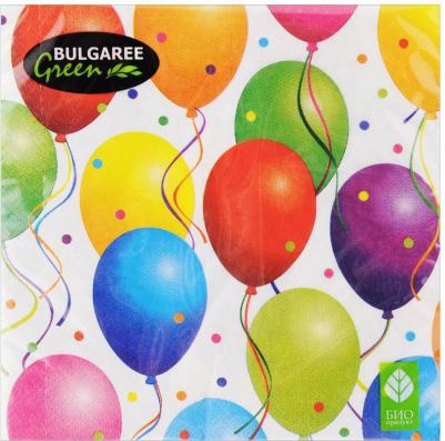 Салфетки бумажные Праздник трехслойные 33х33 см 20 шт – фото 3