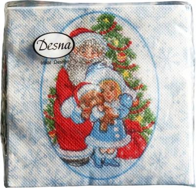 Салфетки бумажные " Design" Дед Мороз и Снегурочка, 1 слой, 24x24, 40 листов