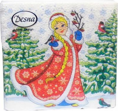Салфетки бумажные " Design" Снегурочка, 1 слой, 24x24, 40 листов