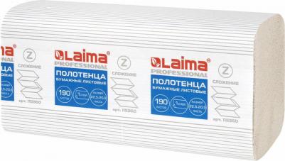 Полотенца бумажные 190 шт, комплект 28 пачек, ECONOMY (H2), Z-сложение, натуральный цвет, 22,5х20,5 см, 115360 – фото 2
