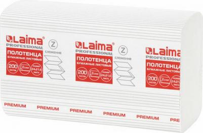 Полотенца бумажные 200 шт., LAIMA, PREMIUM, 2-слойные, белые, КОМПЛЕКТ 21 пачка, 24х21,6, Z-сложение, 111339 – фото 3