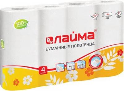 Полотенца бумажные бытовые, спайка 2 шт., 2-х слойные, 22х23 см, белые, 126906 – фото 4