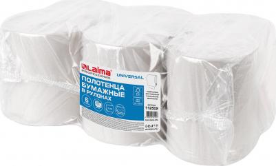 Полотенца бумажные рулонные 200 м, (H1) UNIVERSAL, 1-слойные, серые, КОМПЛЕКТ 6 рулонов, 112502 – фото 1