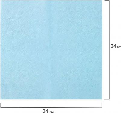 Салфетки бумажные, 250 шт., 24х24 см, синие, 100% целлюлоза, 111951 – фото 2