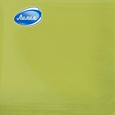 Салфетки бумажные сервировочные, двухслойные, салатовые, 20 шт