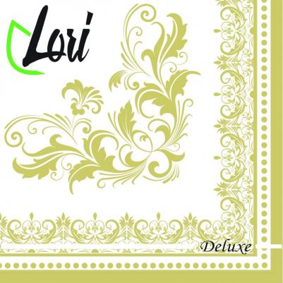 Салфетки Deluxe золото 3х-слойные 33х33 см, 20 шт