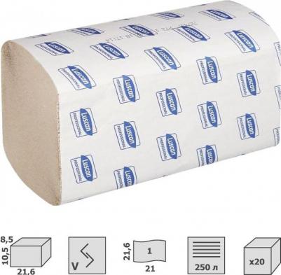 Полотенца бумажные листовые V-сложения 1-слойные 20 пачек по 250 листов – фото 19