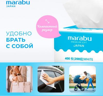 Салфетки бумажные Марабу Двухслойные в мягкой упаковке 200 шт – фото 7
