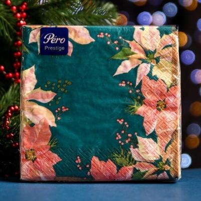 Салфетки бумажные ТероПром 9210889 Prestige 33х33 "Вдохновение" 3 сл 20л