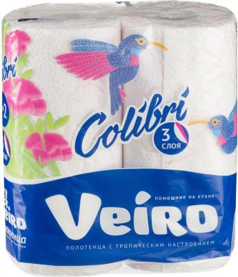 Полотенца бумажные Colibri с цветным тиснением трехслойные – фото 8