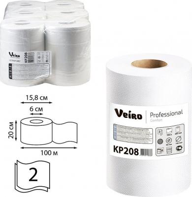 Полотенца бумажные в рулонах C1/C2 Comfort 2-слойные 6 рулонов по 100 метров