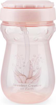 Поильник для кормления с трубочкой 360 мл 14011 розовый – фото 3