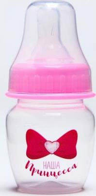 Бутылочка для кормления Принцесса, 60 мл, от 0 мес., цвет розовый