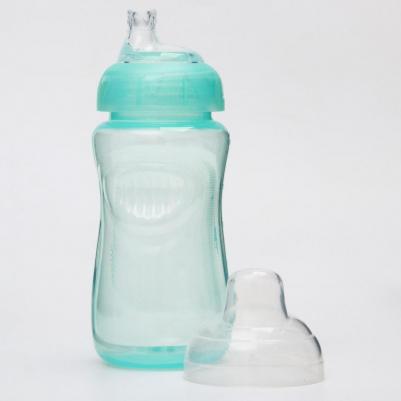 Поильник детский с мягким носиком, 340 мл, цвет голубой – фото 4
