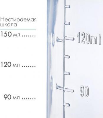 Бутылочка для кормления детская классическая, 150 мл, от 0 мес., цвет бирюзовый – фото 3