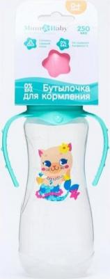 Бутылочка для кормления Которусалка, 250 мл приталенная, с ручками, цвет розовый – фото 3