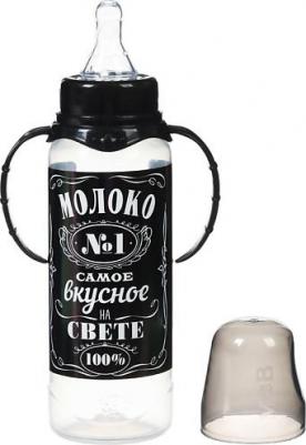 Бутылочка для кормления "Молоко № 1" детская классическая, с ручками, 250 мл, от 0 мес., цвет чёрный – фото 8