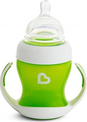 Обучающий поильник-чашка с ручками 120 мл цв. зелёный 4м+ – фото 3
