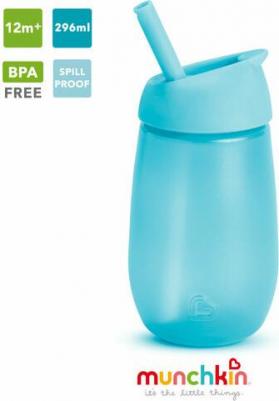 поильник непроливайка с трубочкой Simple Clean Straw 296 мл с 12 мес., голубой – фото 2